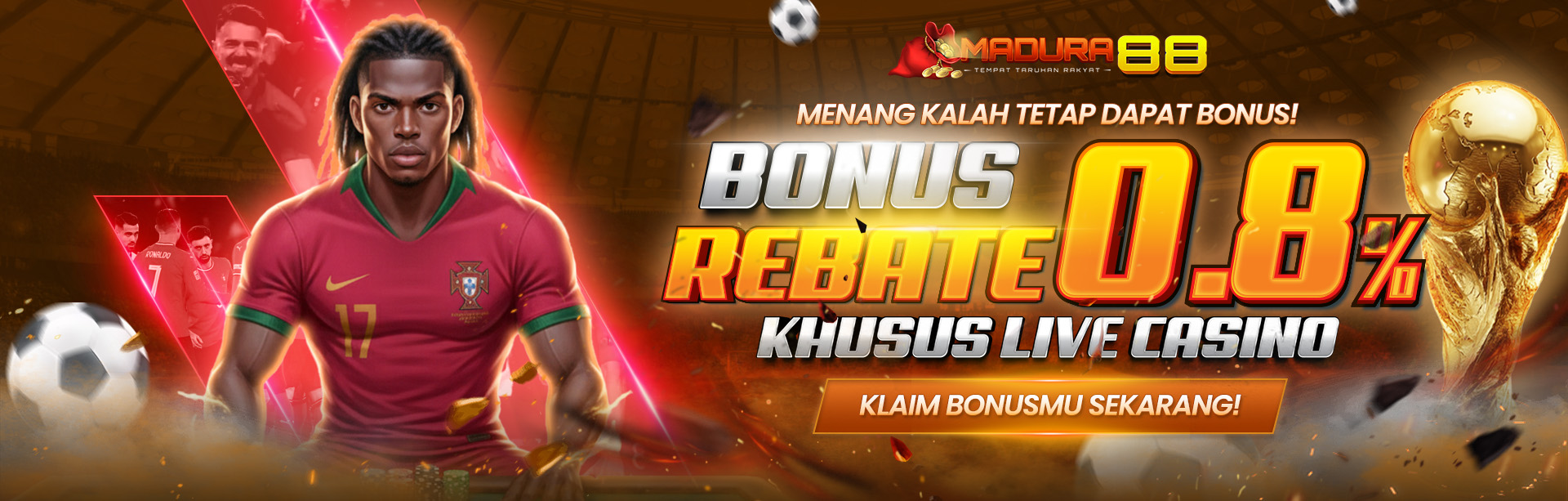 BONUS ROLLINGAN LIVE CASINO 0.8%