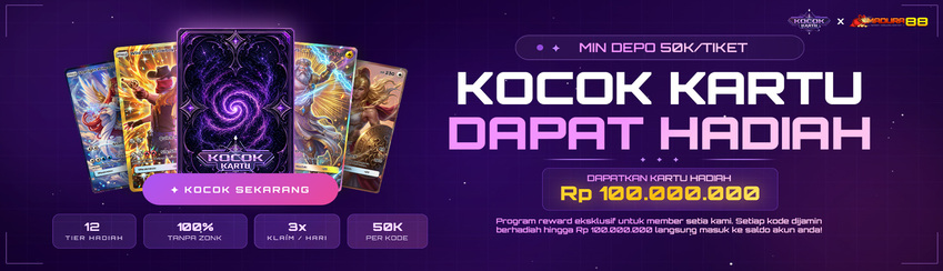 KOCOK KARTU MISTERIUS & DAPATKAN BONUS HINGGA 100JT!